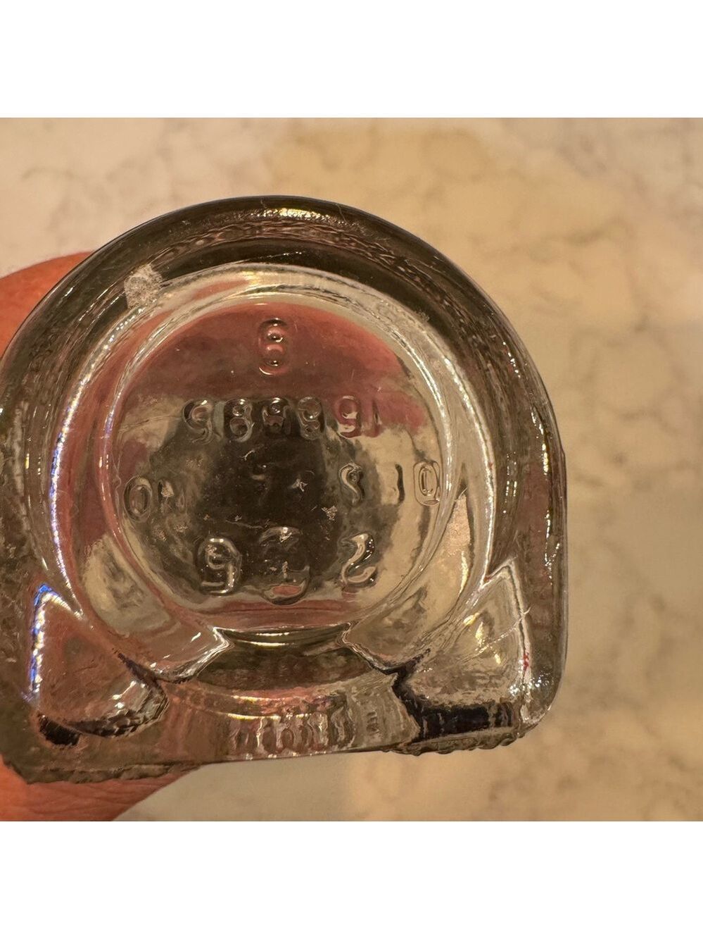 Vintage Clear Glass Mr. Bear Jar with Red Lid - Picture 5 of 6